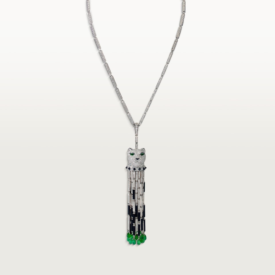 Cartier Panthère de Cartier Long Necklace Emerald Multi-Wear Large Model Paved