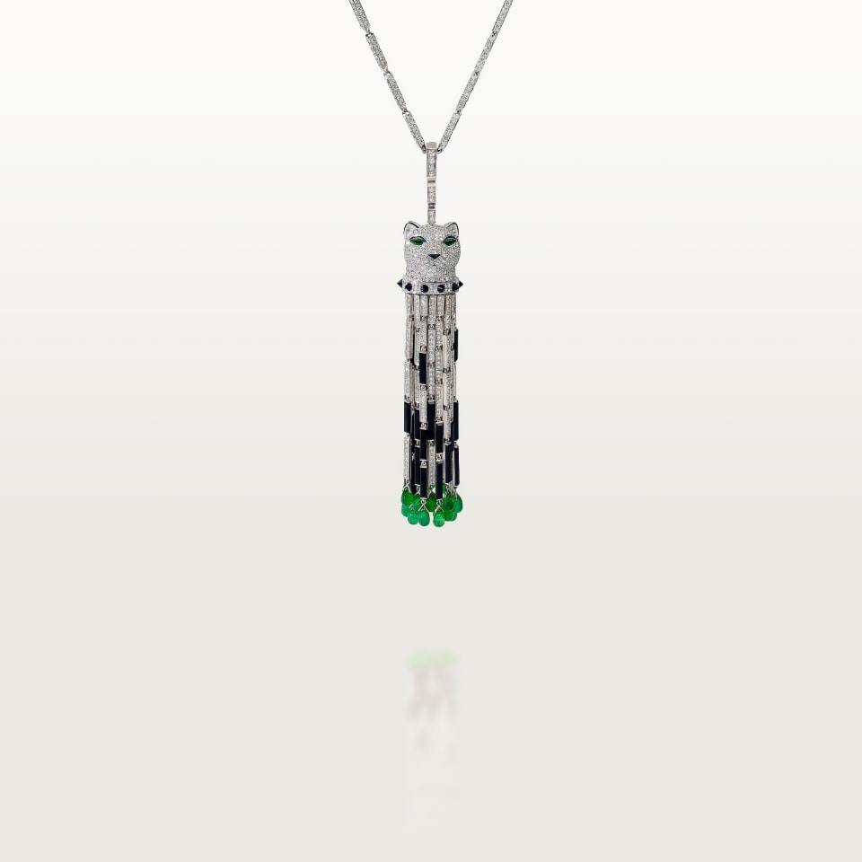 Cartier Panthère de Cartier Long Necklace Emerald Multi-Wear Large Model Paved