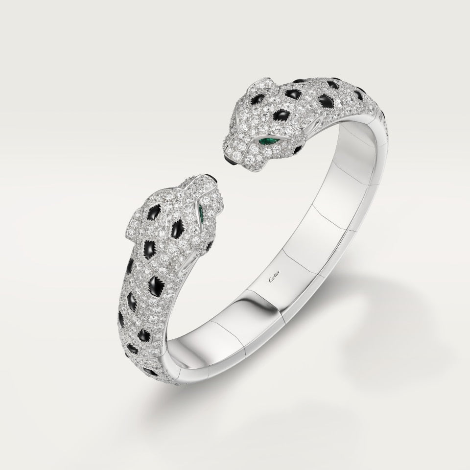 Cartier Panthère de Cartier Bracelet White Gold Emeralds Onyx Diamonds
