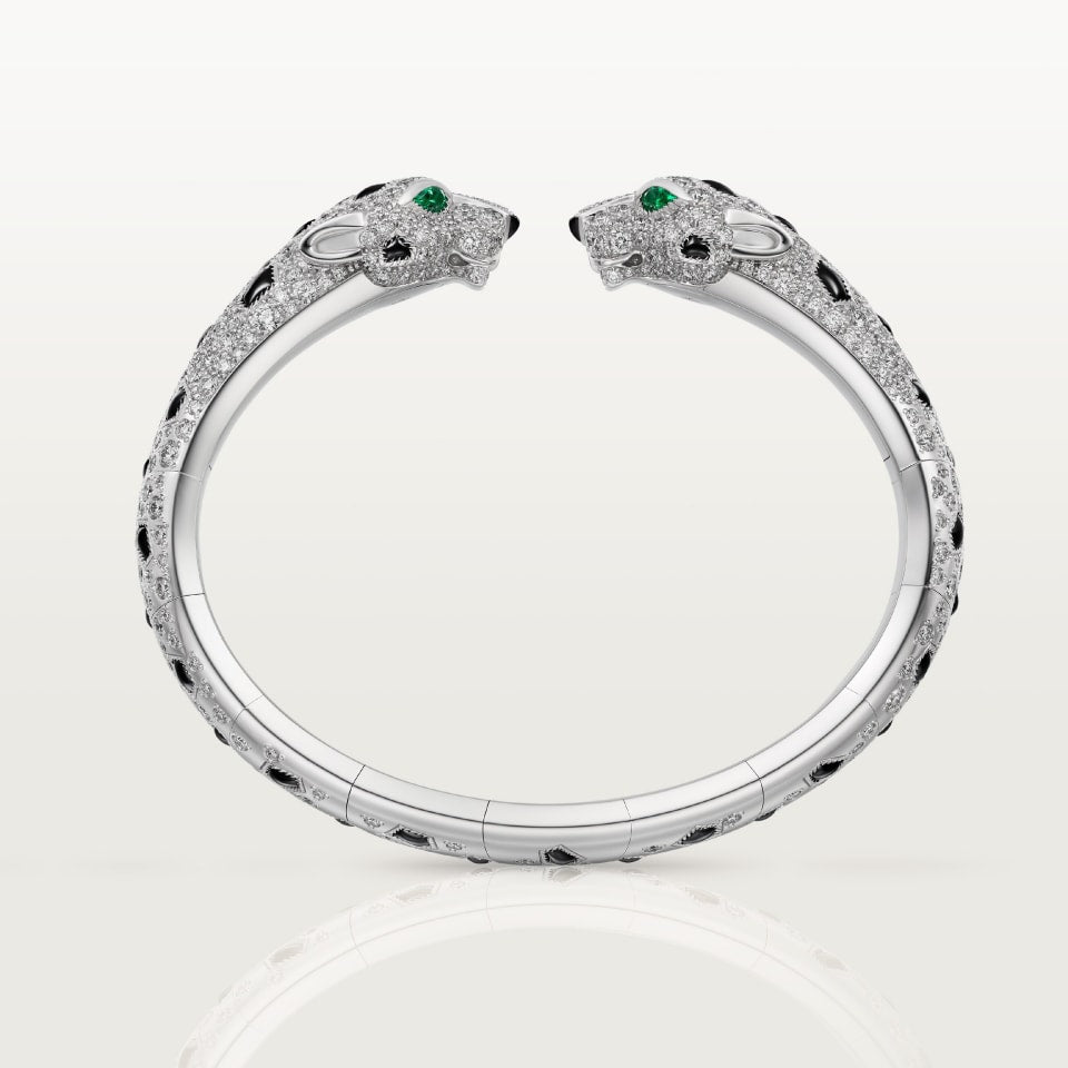 Cartier Panthère de Cartier Bracelet White Gold Emeralds Onyx Diamonds