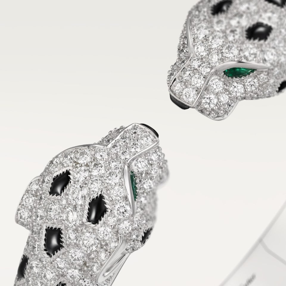 Cartier Panthère de Cartier Bracelet White Gold Emeralds Onyx Diamonds