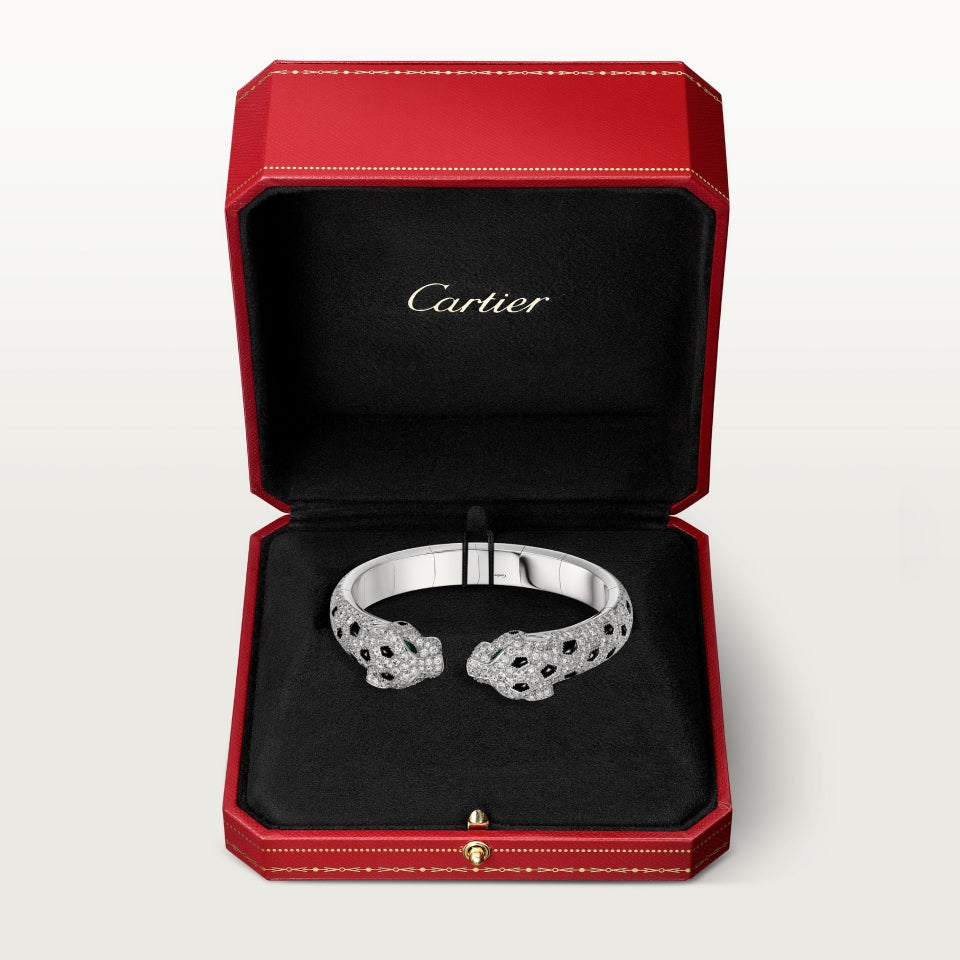 Cartier Panthère de Cartier Bracelet White Gold Emeralds Onyx Diamonds