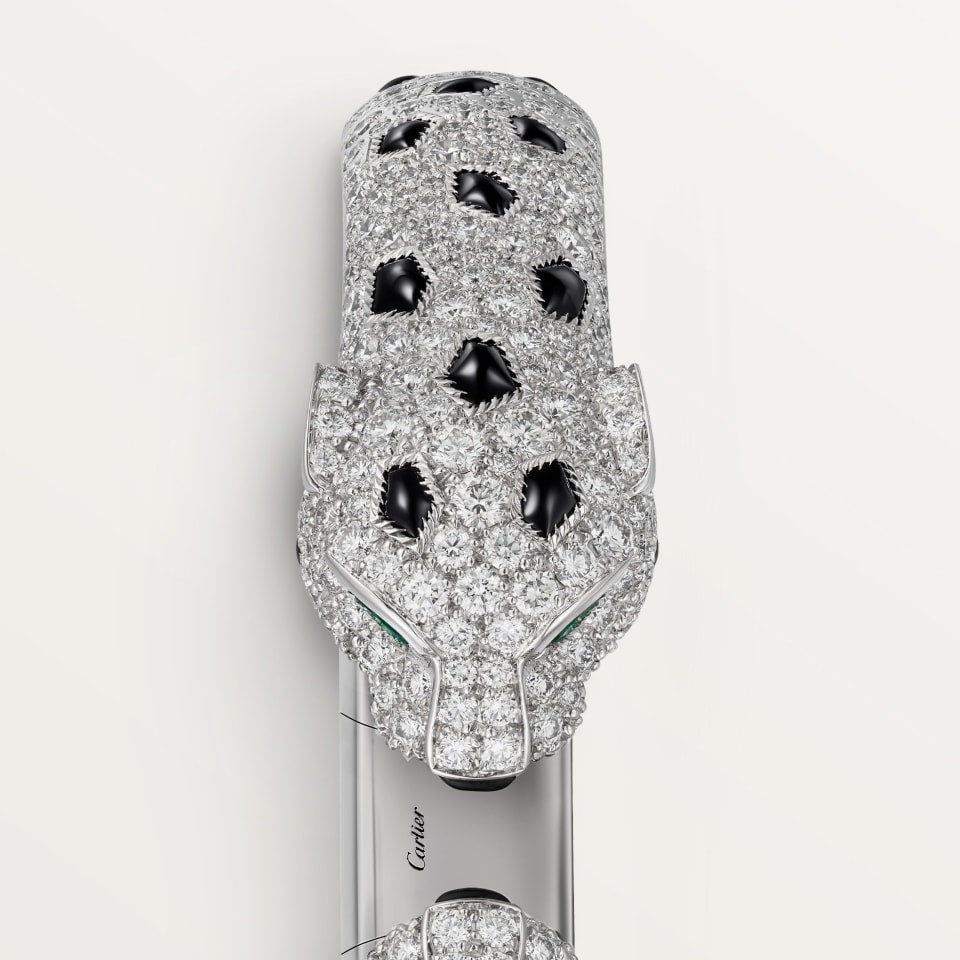 Cartier Panthère de Cartier Bracelet White Gold Emeralds Onyx Diamonds