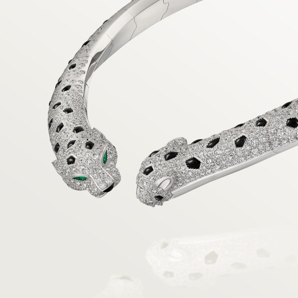 Cartier Panthère de Cartier Torque Necklace White Gold Emeralds Onyx Diamonds