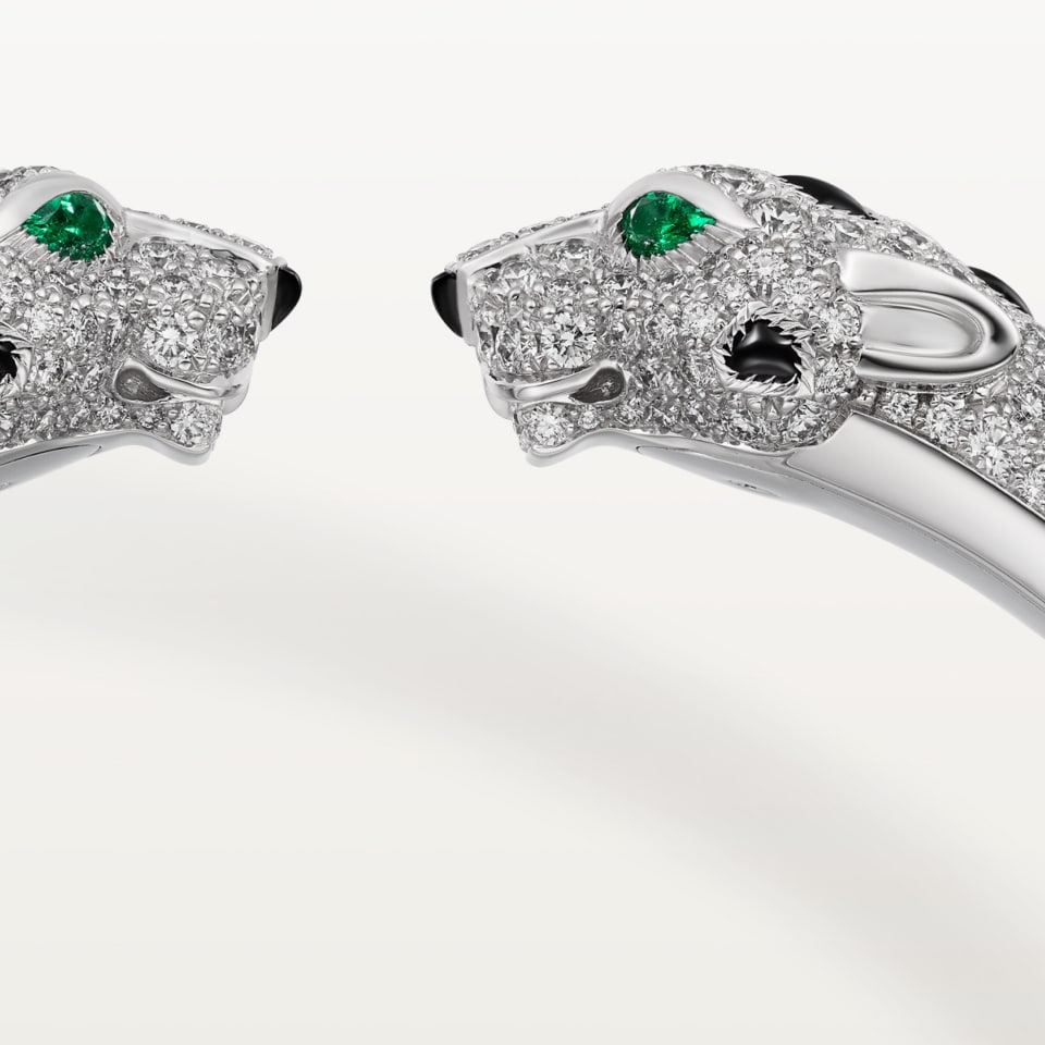 Cartier Panthère de Cartier Bracelet White Gold Emeralds Onyx Diamonds