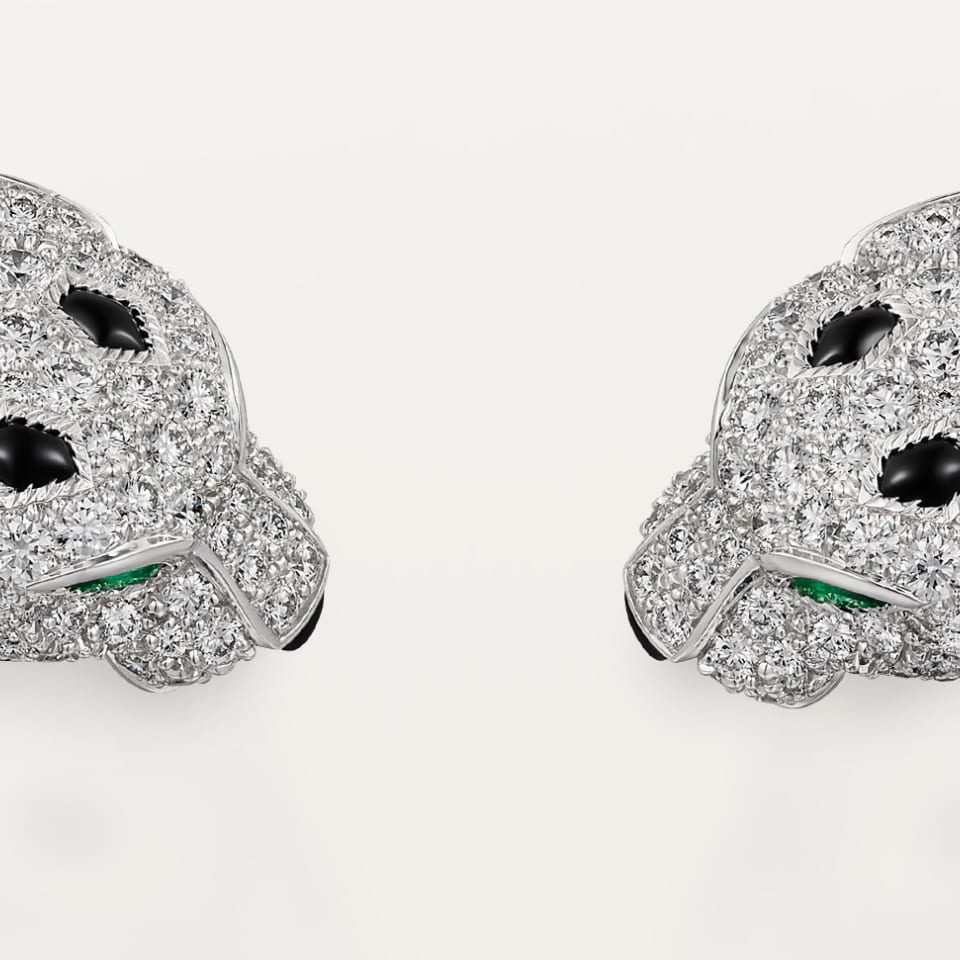 Cartier Panthère de Cartier Torque Necklace White Gold Emeralds Onyx Diamonds