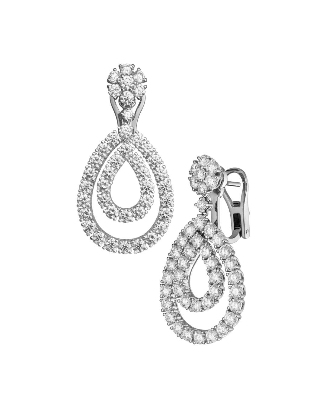 L'Heure du Diamant Diamond Earrings 18ct White Gold