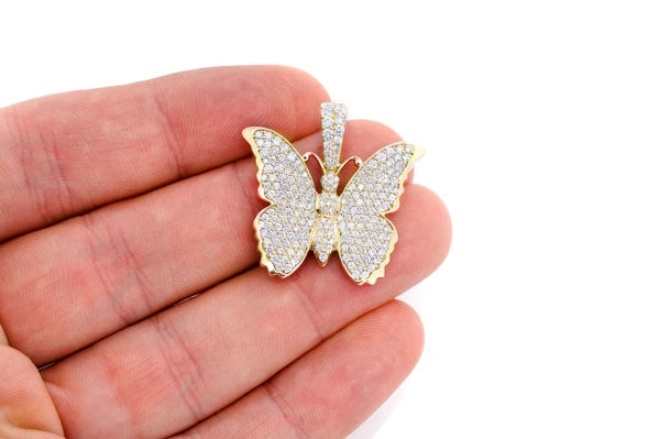 Erkals Jewellers Butterfly Pendant 18K Gold Diamond 2.25ctw