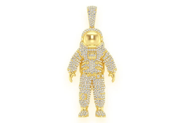 Erkals Jewellers Astronaut Diamond Pendant 18K Gold 4.25ctw