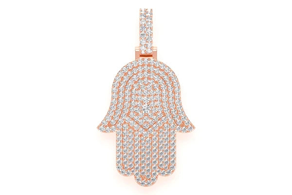 Erkals Jewellers Hamsa Diamond Pendant 18K Gold 2.00ctw