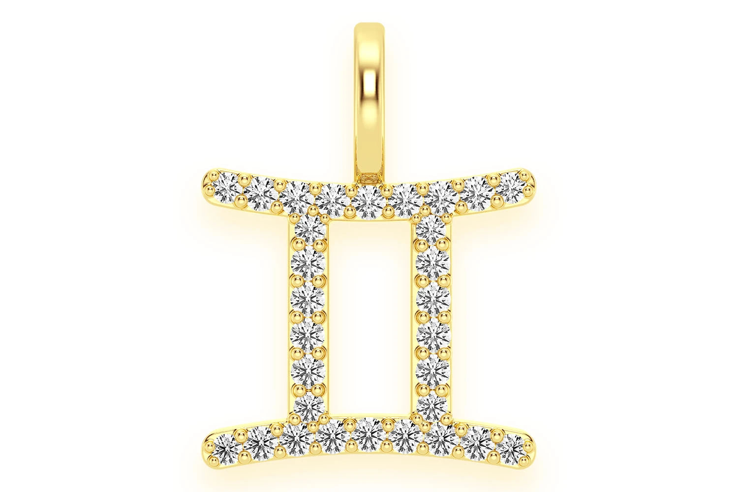 Erkals Jewellers Gemini Zodiac Diamond Pendant 18K Gold 0.10ctw