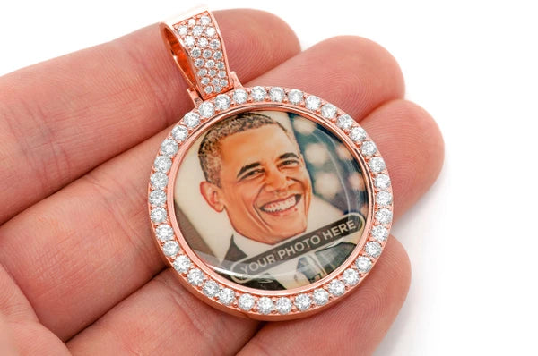 Erkals Jewellers Picture Memory Pendant 18K Gold Diamond 3.50ctw