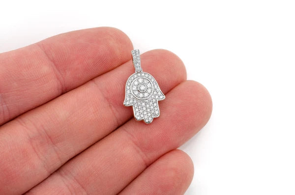 Erkals Jewellers Hamsa Pendant 18K Gold Diamond 0.45ctw