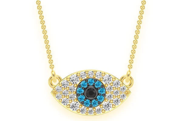 Erkals Jewellers Evil Eye Pendant 18K Gold Diamond 0.25ctw