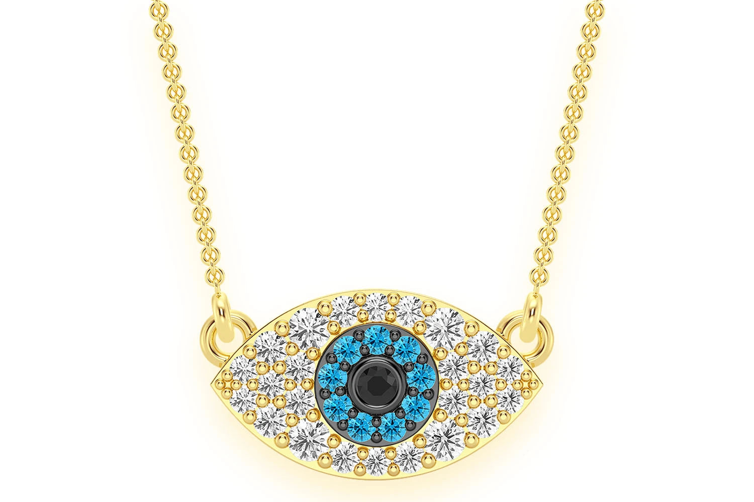Erkals Jewellers Evil Eye Pendant 18K Gold Diamond 0.25ctw