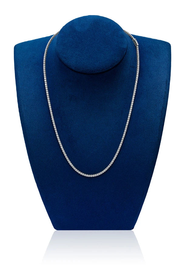 Erkals Jewellers 5pt Prong Set Diamond Tennis Necklace 18K Gold 11.00ctw