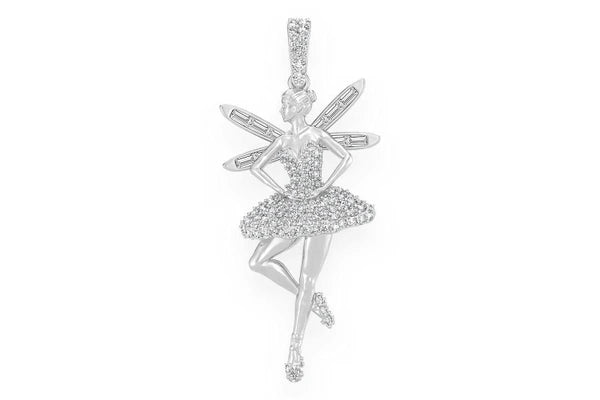 Erkals Jewellers Ballerina Wings Diamond Pendant 18K Gold 0.65ctw