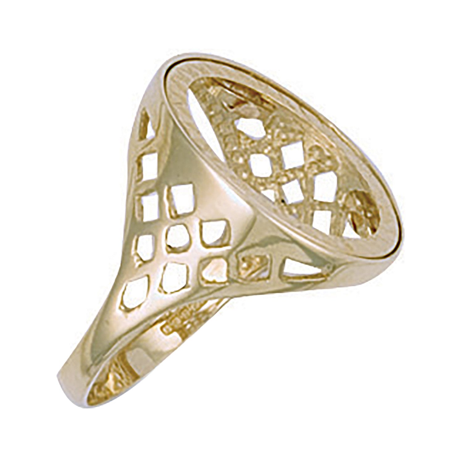Y/G (Tenth) Basket Sides Sovereign Ring