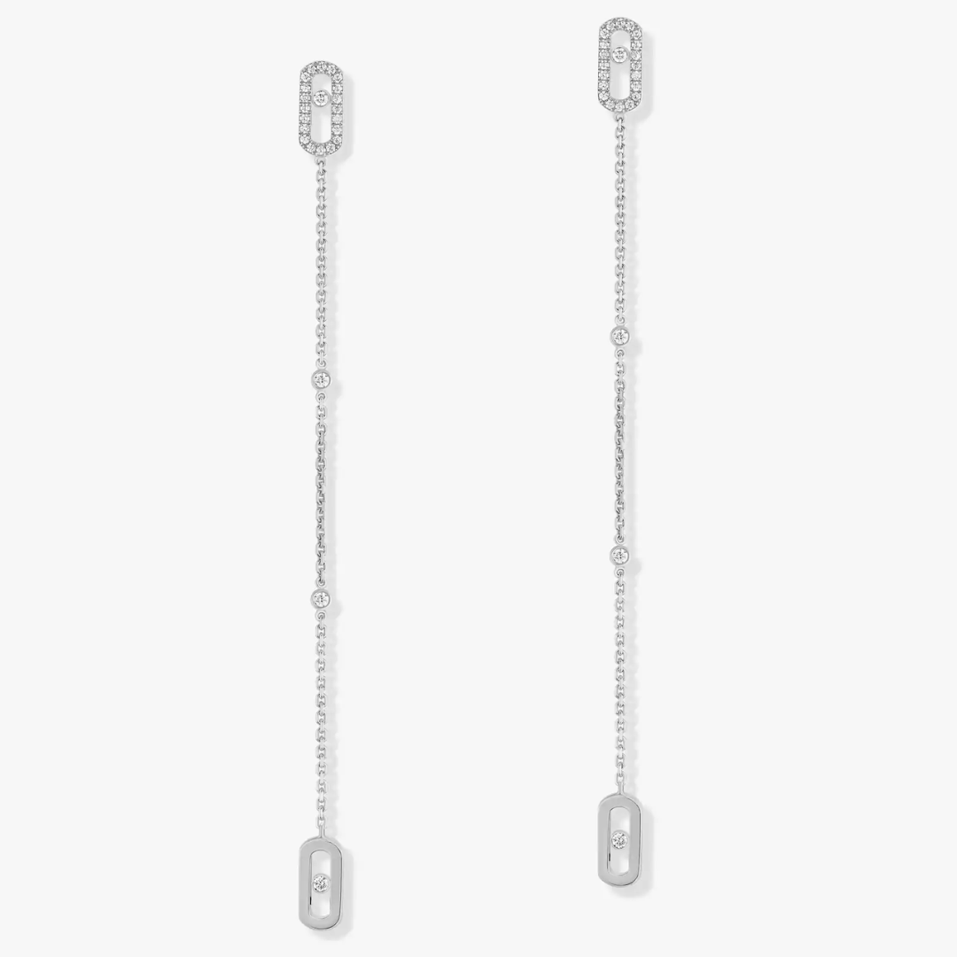 Move Uno Pendant Diamond Earrings 18ct Gold