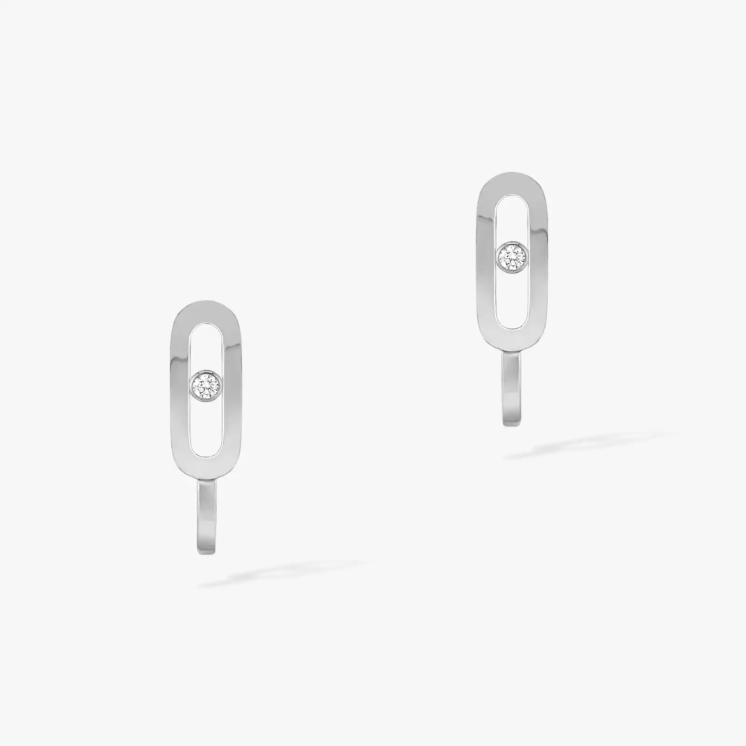 Move Uno Mini Hoops Diamond Earrings 18ct Gold