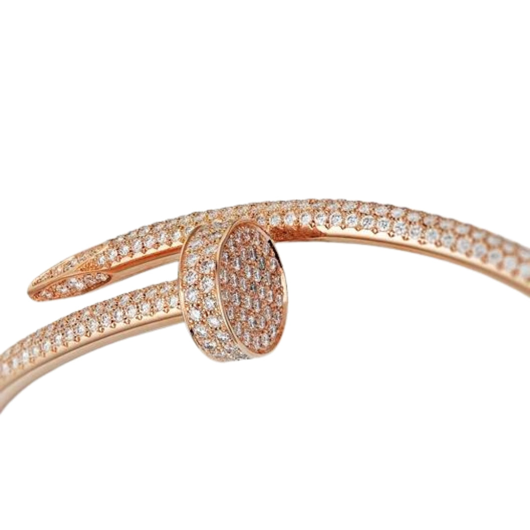 Cartier Juste Un Clou Bracelet Diamond-Paved 18K Rose Gold