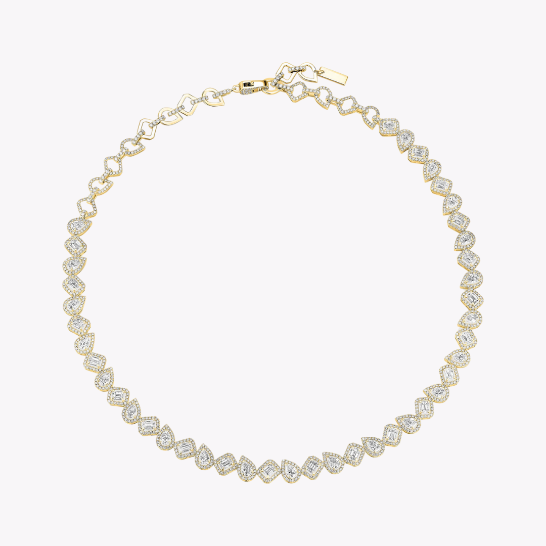 My Twin Rivière Necklace 18ct Gold