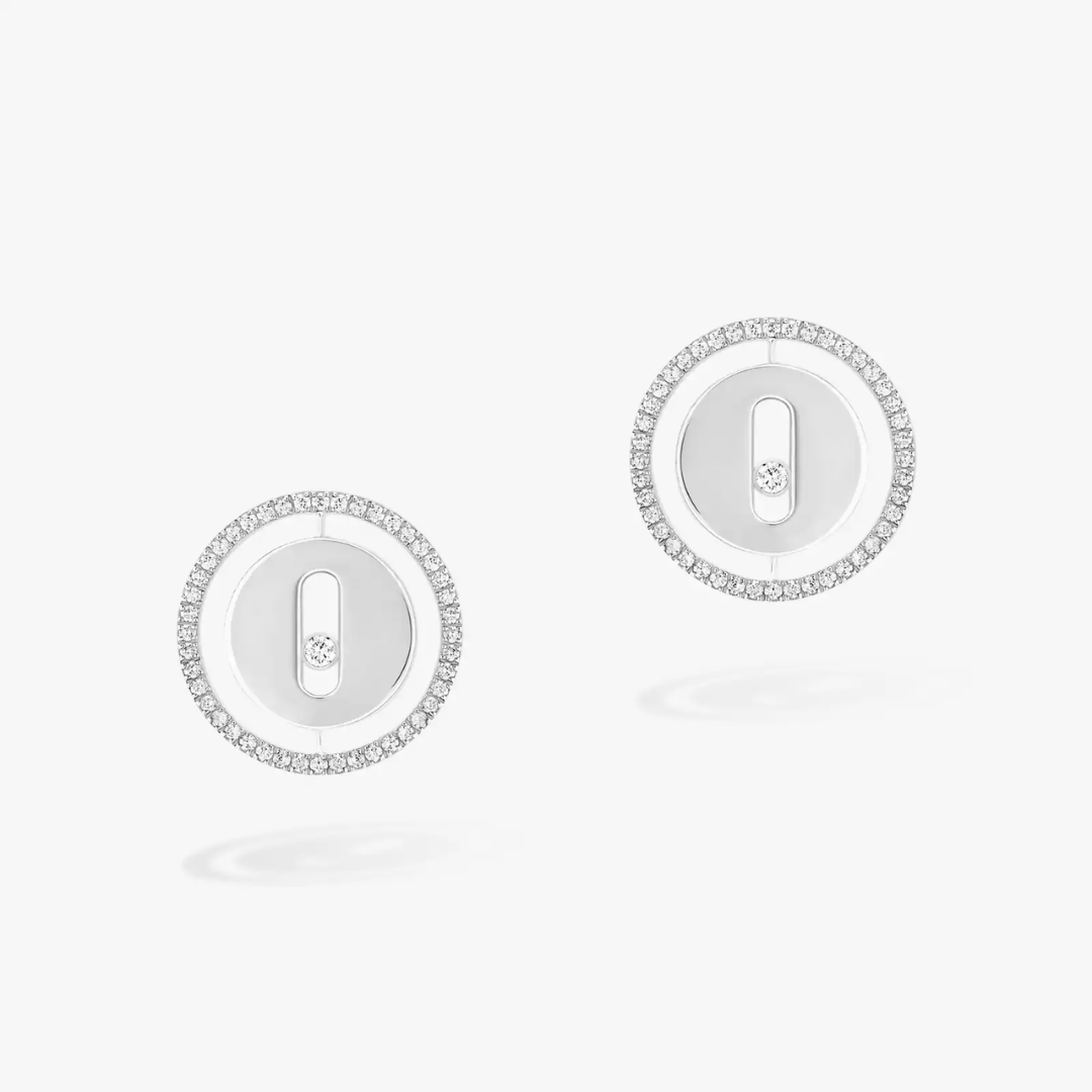 Lucky Move Stud Diamond Earrings 18ct Gold