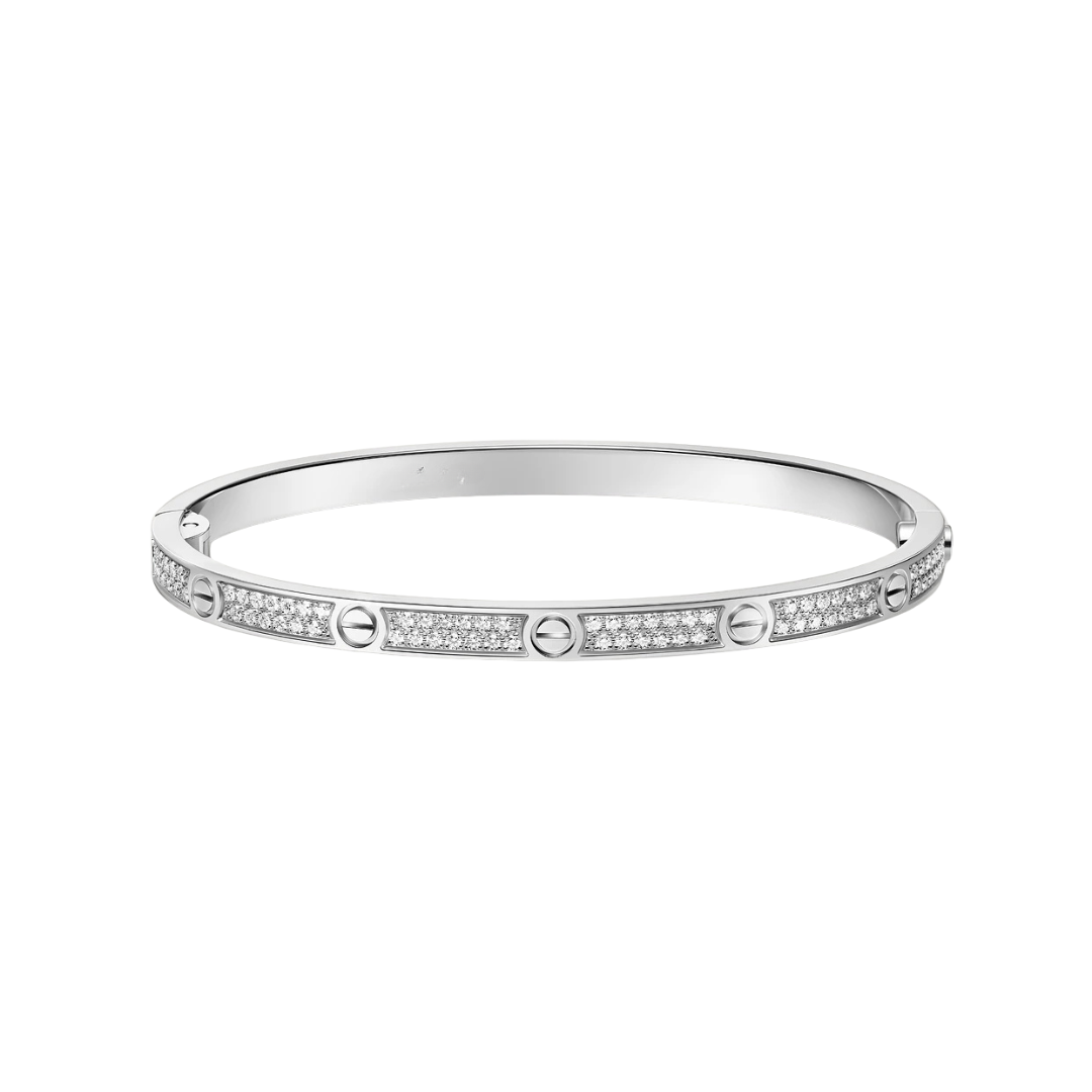 Cartier Small Love Bracelet Full Paved Diamonds 18ct Gold