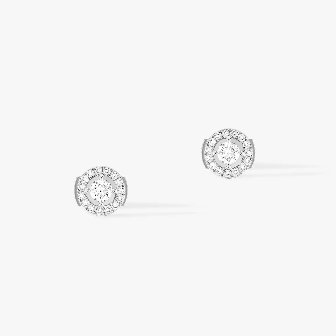 Joy Round Diamond Earrings 18ct Gold