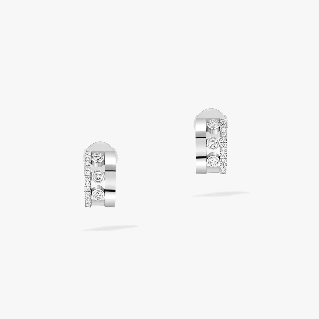 Move Romane Mini Hoops Diamond Earrings 18ct Gold