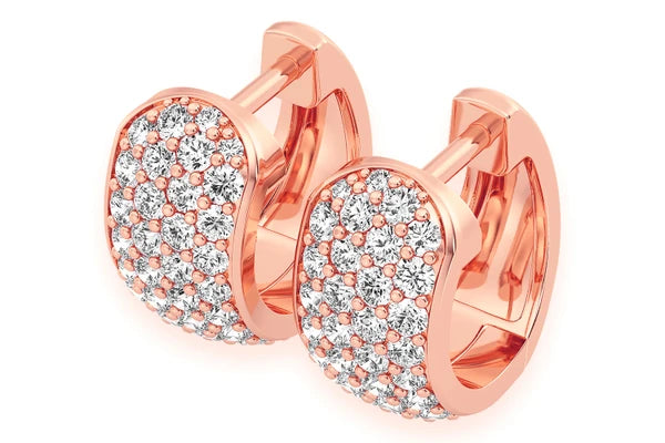 Erkals Jewellers Wide Huggie Hoop Earrings 18K Gold 1.00ctw