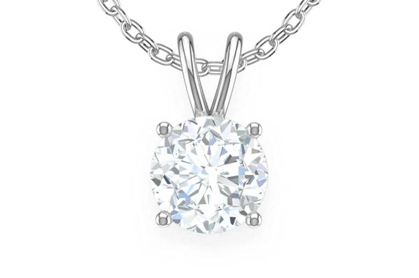 Erkals Jewellers Round Solitaire Diamond Pendant 18K Gold 0.10ctw