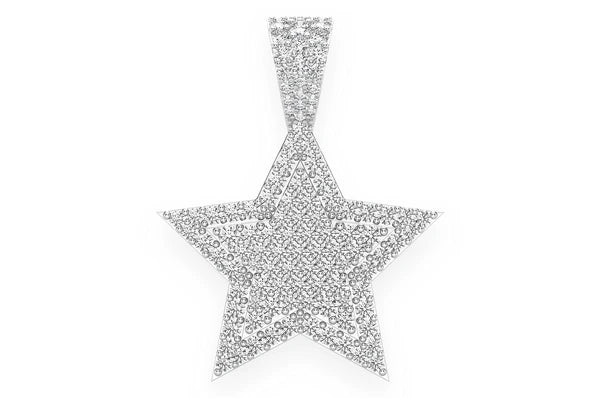 1.00ct Diamond Star Double Layer Pendant 14K Solid Gold