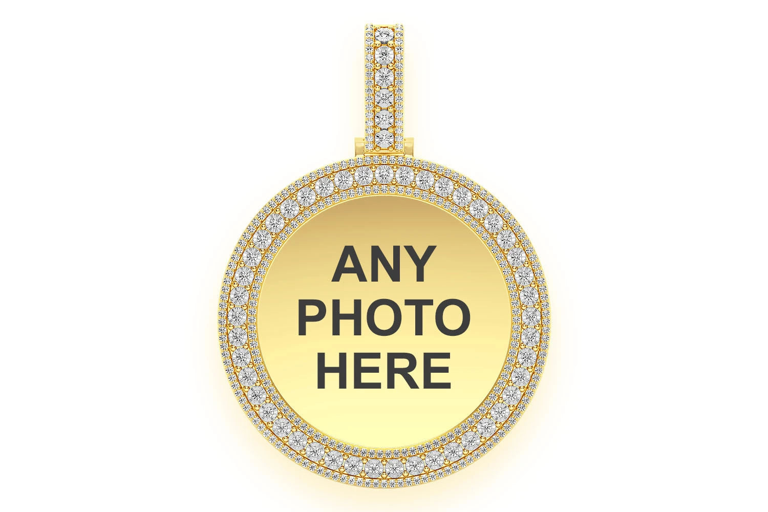 Erkals Jewellers 3 Row Miracle Set Pendant 18K Gold Diamond 2.10ctw