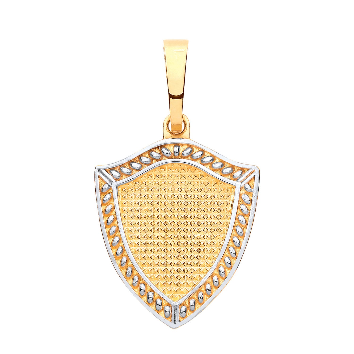 Y W/G Medieval Shield Pendant
