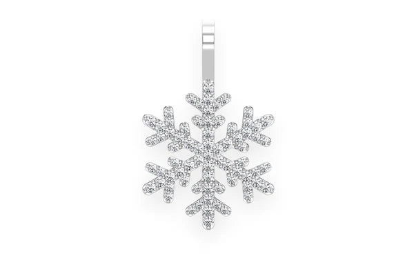 Erkals Jewellers Snowflake Pendant 18K Gold Diamond 0.40ctw