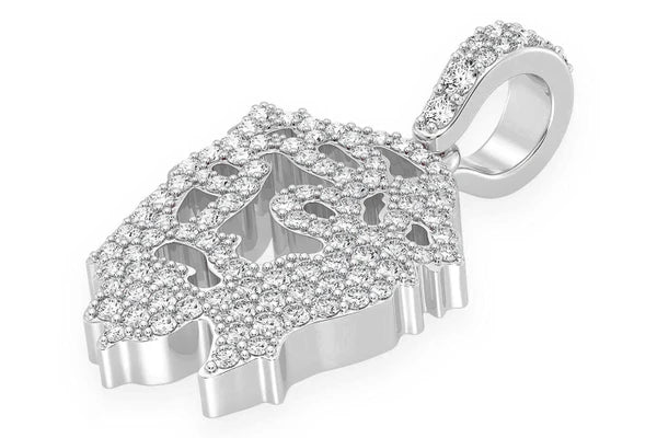 Erkals Jewellers Mini Jesus Silhouette Pendant 18K Gold Diamond 0.40ctw