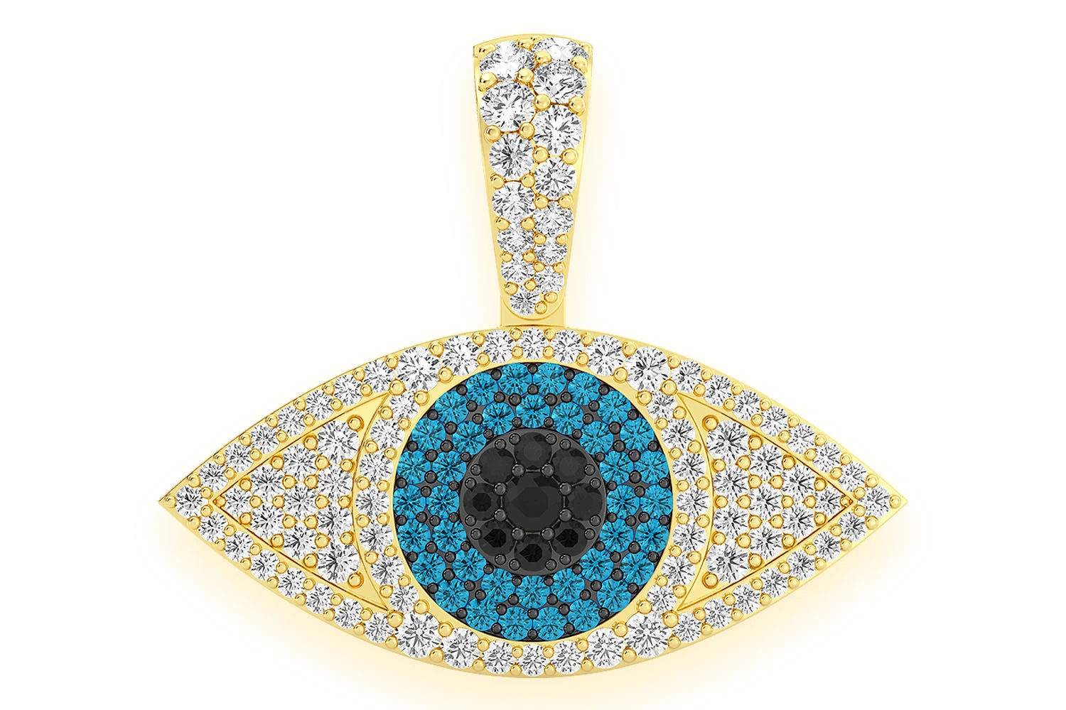 Erkals Jewellers Evil Eye Pendant 18K Gold Diamond 0.85ctw