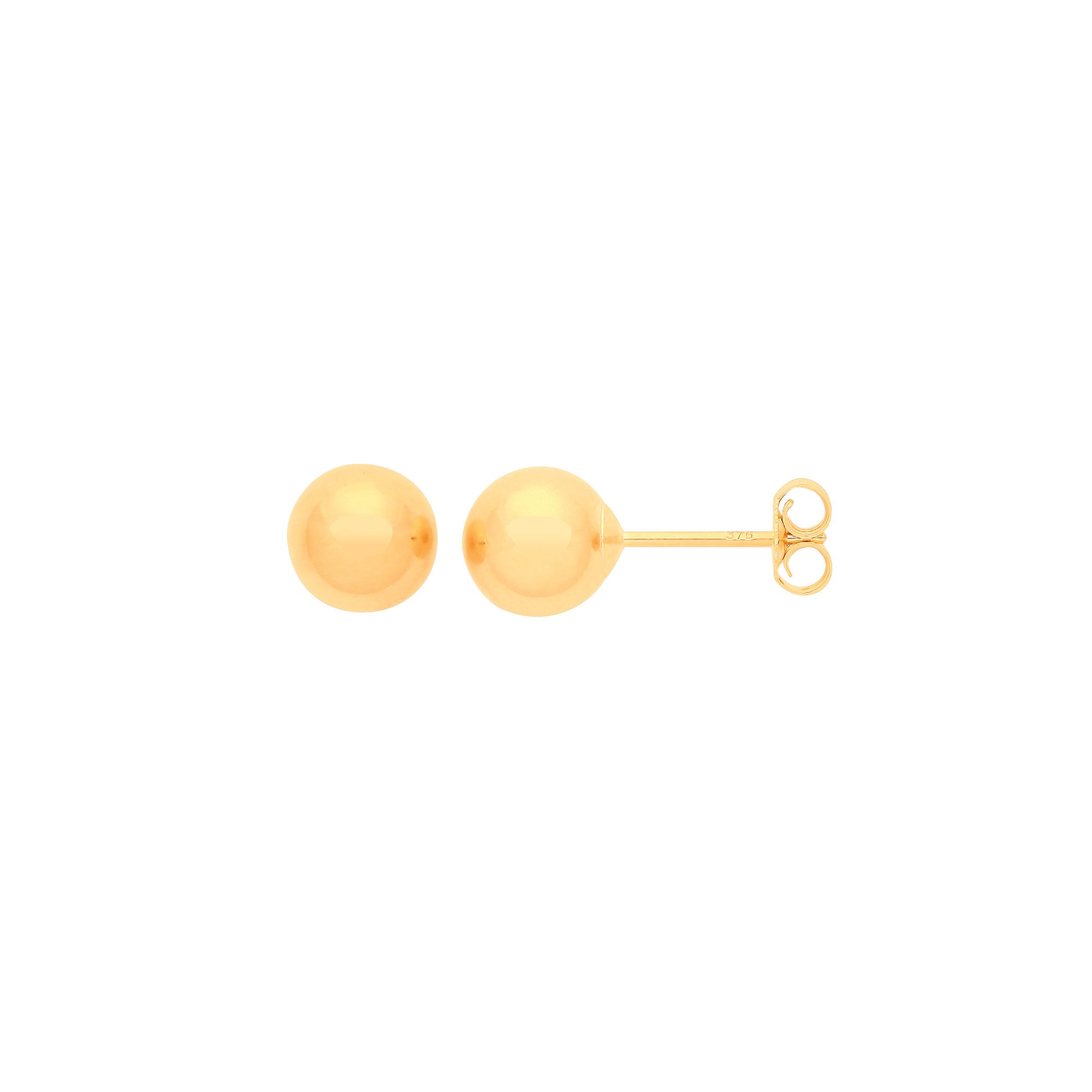 9ct Y/G 6mm Ball Studs