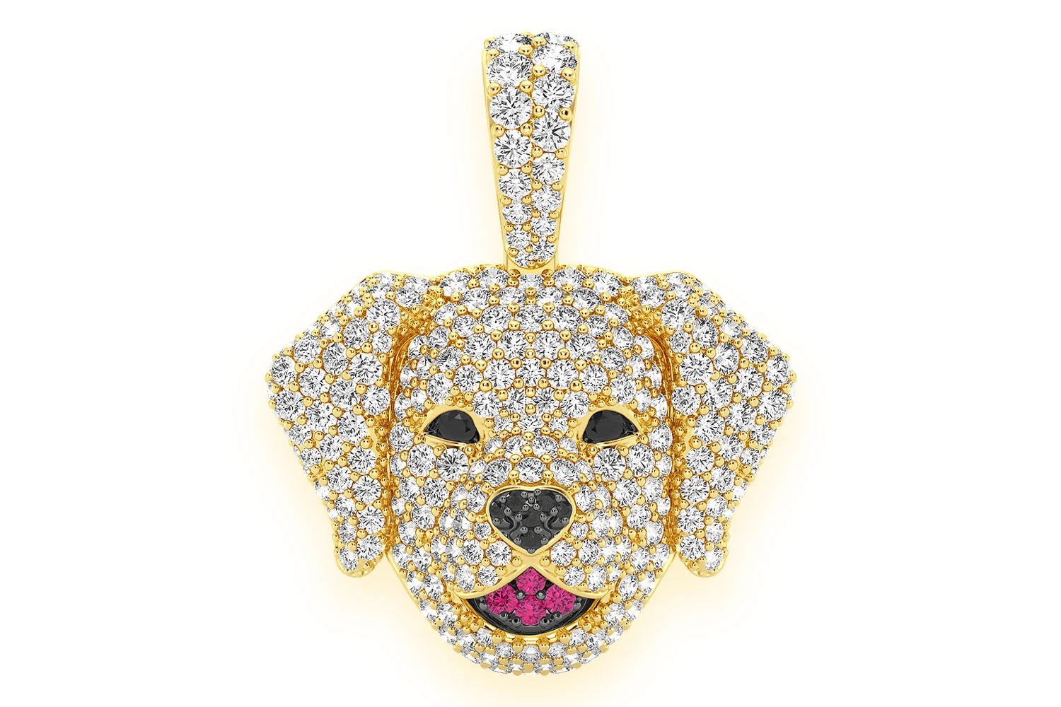 Erkals Jewellers Labrador Retriever Pendant 18K Gold Diamond 2.50ctw