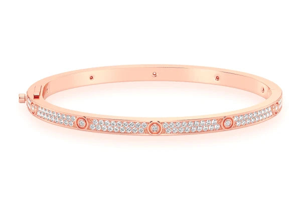 Erkals Jewellers Thin Signature Eternity Diamond Bangle 18K Gold 2.35ctw