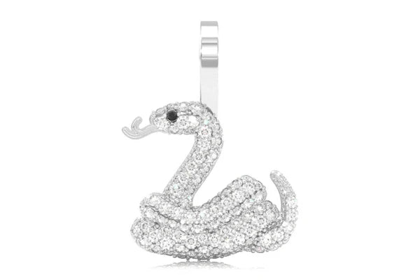 Erkals Jewellers Snake Emoji Pendant 18K Gold 0.33ctw