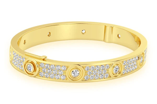 Erkals Jewellers Full Diamond Eternity Diamond Bangle 18K Solid Gold 6.05ctw