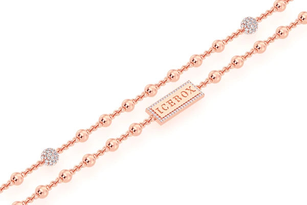 Erkals Jewellers Diamond Bead Rosary Chain 18K Gold 2.75ctw
