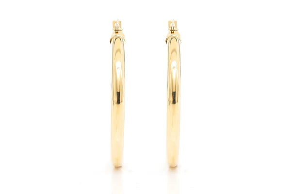 Erkals Jewellers 3mm Solid Hoop Earrings 18K Gold