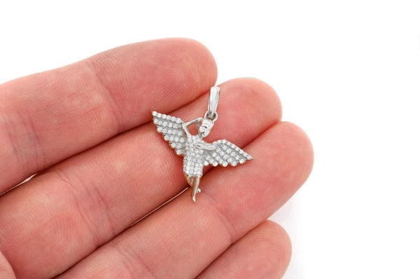 Erkals Jewellers Infinity Angel Pendant 18K Gold Diamond 0.33ctw