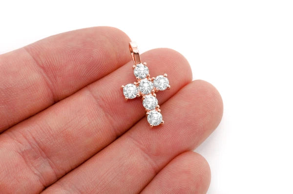 Erkals Jewellers Rocks Cross Pendant 18K Gold Diamond 1.25ctw
