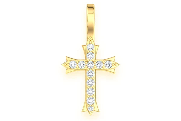 Erkals Jewellers Triple Point Cross Pendant 18K Gold