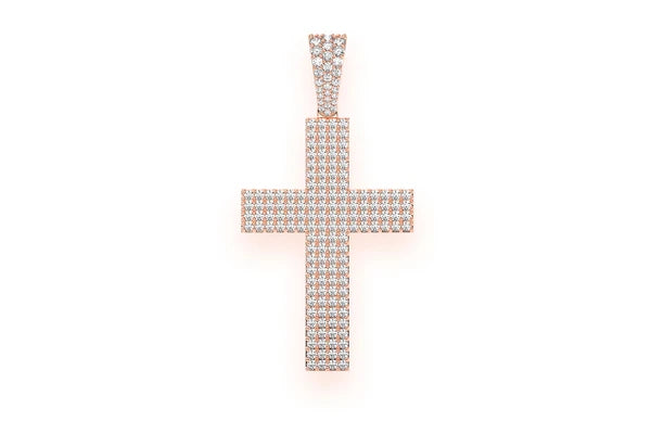 Erkals Jewellers Four Row Cross Pendant 18K Gold Diamond 1.15ctw