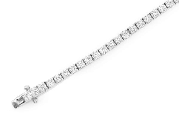 Erkals Jewellers 6pt Prong Set Diamond Tennis Bracelet 18K Gold 4.60ctw
